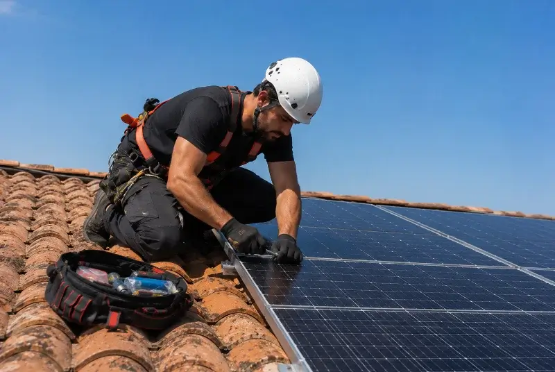Maintenance et monitoring de panneaux solaires à Saint-Rustice